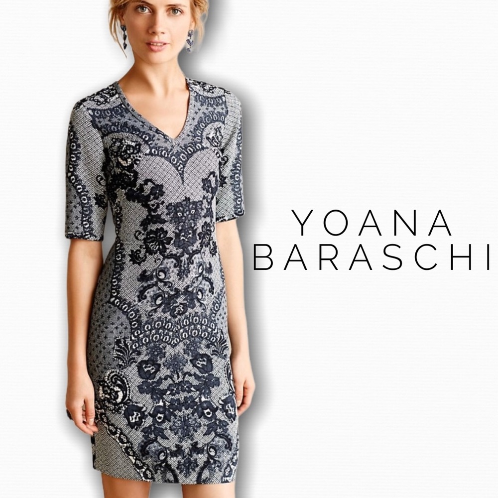 Anthropologie Yoana Baraschi Sketched Lace Dress